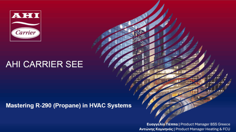The online technical seminar on the topic: Mastering R-290 (Propane) in HVAC Systems